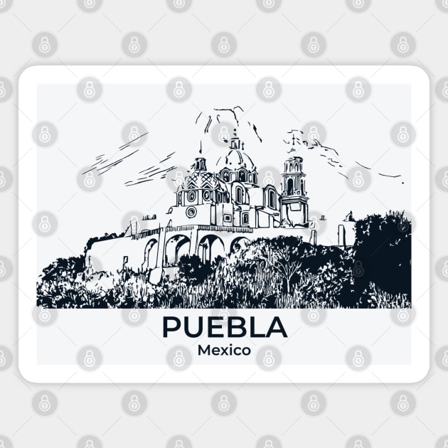 Puebla - Mexico Magnet by Lakeric